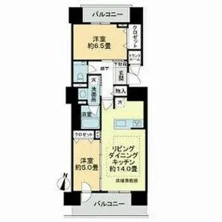 プレミスト札幌ステーション URBAN SEED【14階】の間取り