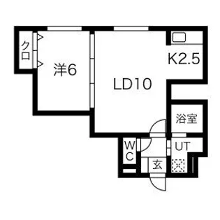 1LDKの間取り画像
