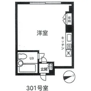 ハビターエイトビル【3階】の間取り