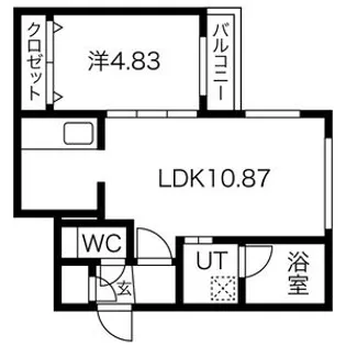 センティール中央区役所前 (SENTIR中央区役所前)【2階】の間取り