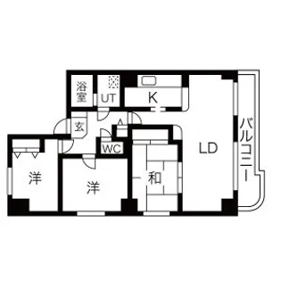 北円山シャトー桂和【4階】の間取り
