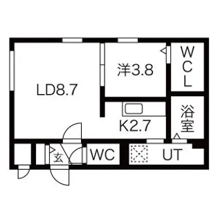 ROCA HASSAMU(ロカハッサム)【2階】の間取り