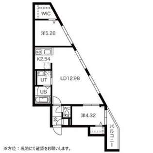 TWINBERRY MARUYAMA PARK(ツインベリーマル【0202号室】の間取り