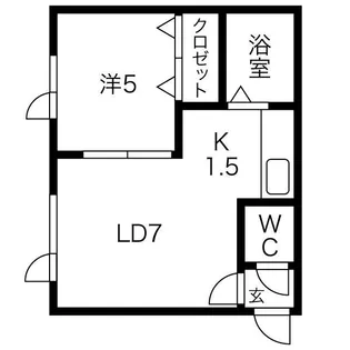 コアライズ弐番館【103号室】の間取り