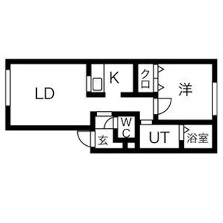 ルミエールキジヤ宮の森【102号室】の間取り
