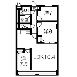 ライズ北5条【2階】の間取り