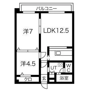 LEE SPACE旭ヶ丘【403号室】の間取り