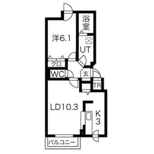 グレースコート【303号室】の間取り