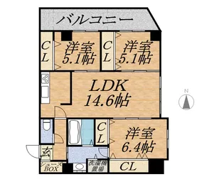スペチアーレ伏見【3階】の間取り