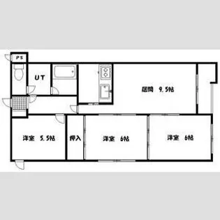 ビューシャトー【3階】の間取り