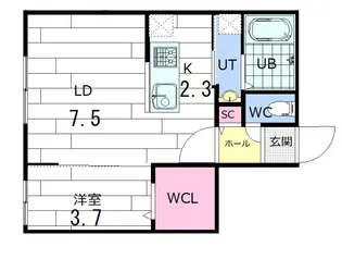 VIVACE413【502号室】の間取り