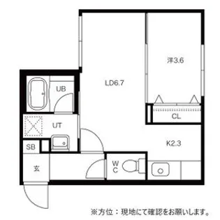 GARE S12(ガレS12)【0203号室】の間取り
