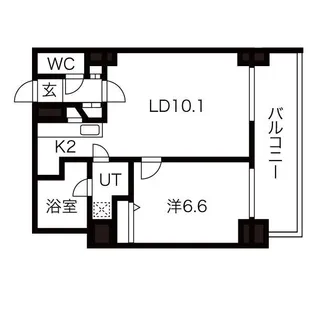 グランドタワー札幌【16階】の間取り