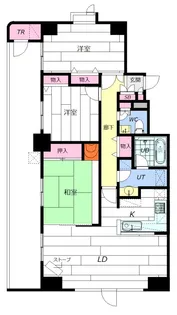 鹿友ディアプラザ旭ヶ丘【1002号室】の間取り
