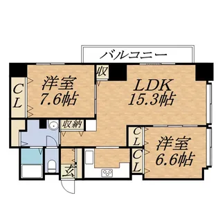 カトレア南8条【00506号室】の間取り