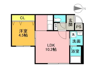 プレシェルト札幌苗穂【203号室】の間取り