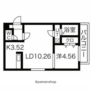 AZULドーム前【302号室】の間取り