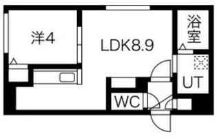 フォレスタ琴似【4階】の間取り