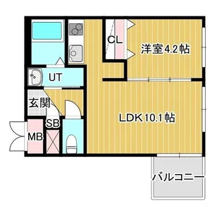 ビナーリオ旭山公園通【4階】の間取り