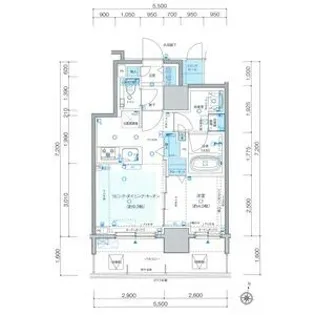 プレシス知事公館前WEST【13階】の間取り