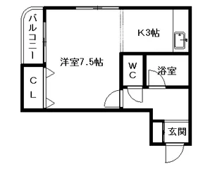 プレサント南8西8【303号室】の間取り