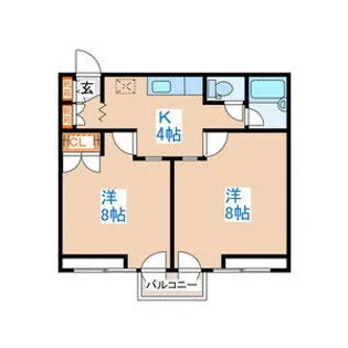グレース宮の森【303号室】の間取り