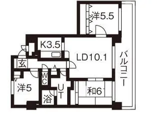 パークノヴァ北円山【3階】の間取り