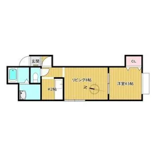 デジール発寒南【102号室】の間取り