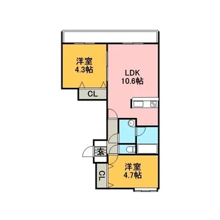 マンショングローリー【102号室】の間取り