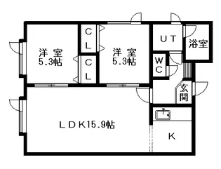 ステラガーデン山鼻【3階】の間取り