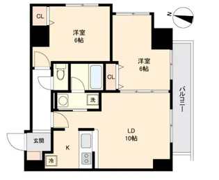 ラクラス円山公園【1001号室】の間取り