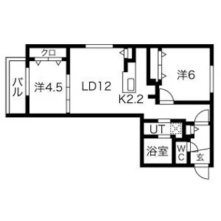 ブランシャール福住【4階】の間取り