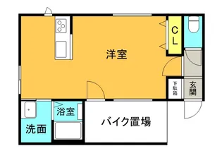 LIVING WITH MOTO【402号室】の間取り