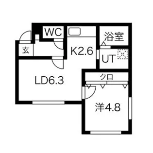 ル・ファール琴似【1階】の間取り