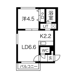 ル・ファール琴似【1階】の間取り