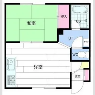 ハウス発寒2【203号室】の間取り