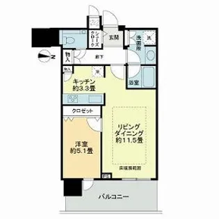 ONE札幌ステーションタワー【3913号室】の間取り