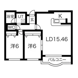 TA21宮ヶ丘【2階】の間取り