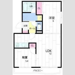 パストラル伏見【202号室】の間取り