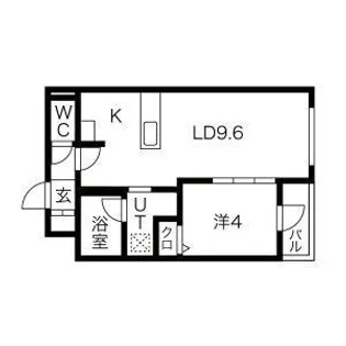 アルファスクエア福住2条【3階】の間取り