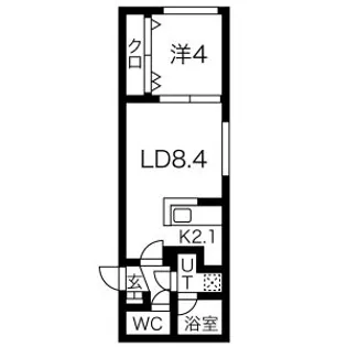 VIVACE 西野(ビバーチェ)【1階】の間取り