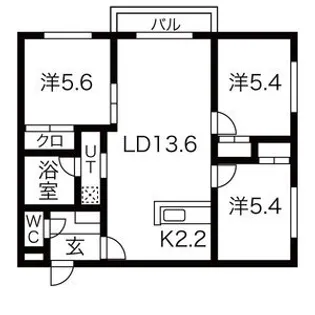 プレミア山の手【00202号室】の間取り