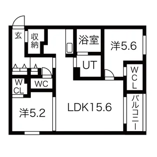 エフュート南円山【2階】の間取り