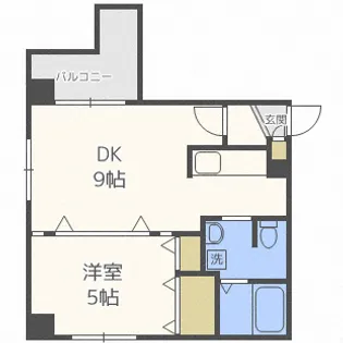 アルファスクエア大通西17【2階】の間取り