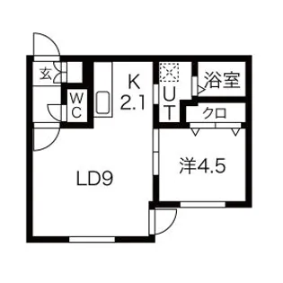 ラフレーズ発寒【4階】の間取り