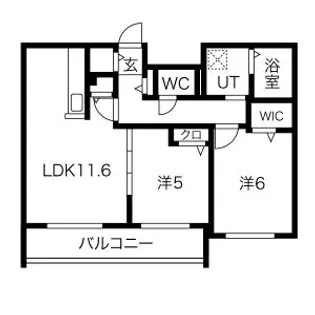 エナグランツ山鼻公園【103号室】の間取り