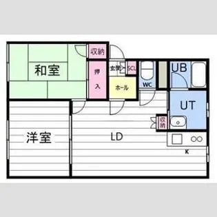 フラットミレニアムヒルズ【201号室】の間取り