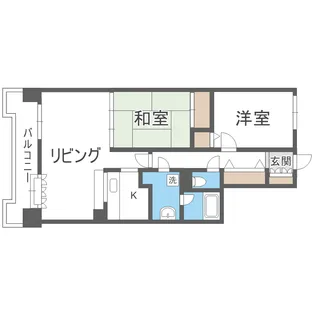 THE RESIDENCE PARK ODORIKOEN (旧ヒ【0202号室】の間取り