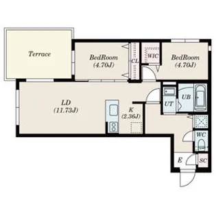 ラクラス大通東【0102号室】の間取り