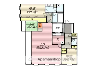 カルム宮の森ハウス【2階】の間取り